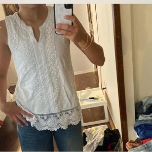 Charter Club White Lace blouse